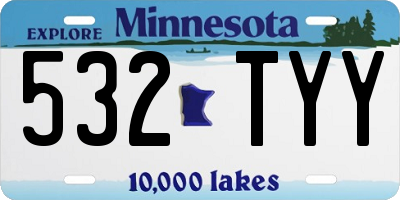 MN license plate 532TYY