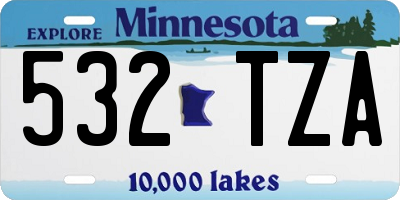 MN license plate 532TZA