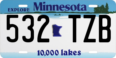 MN license plate 532TZB