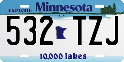 MN license plate 532TZJ