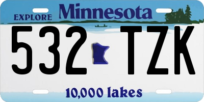 MN license plate 532TZK