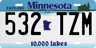 MN license plate 532TZM