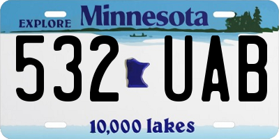MN license plate 532UAB