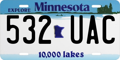 MN license plate 532UAC