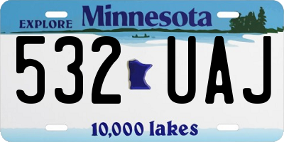 MN license plate 532UAJ
