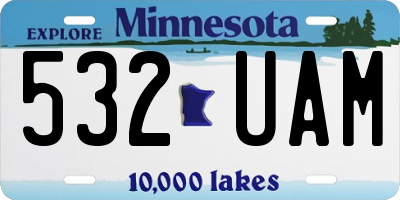 MN license plate 532UAM
