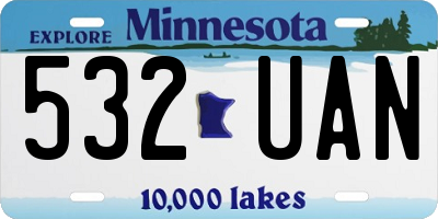 MN license plate 532UAN