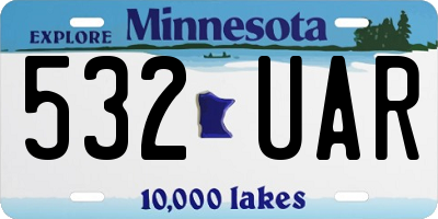 MN license plate 532UAR
