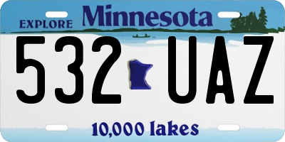 MN license plate 532UAZ
