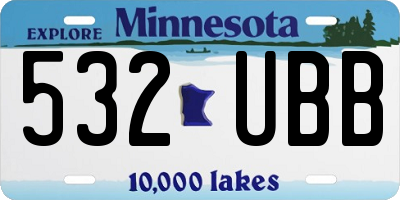 MN license plate 532UBB