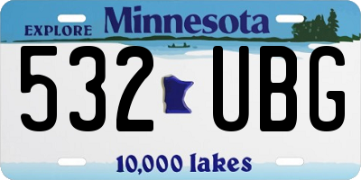 MN license plate 532UBG