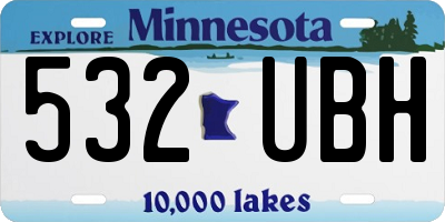MN license plate 532UBH
