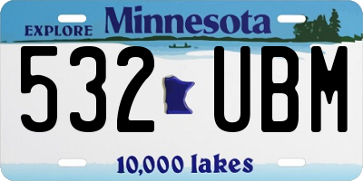 MN license plate 532UBM