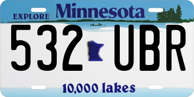 MN license plate 532UBR