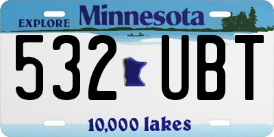 MN license plate 532UBT