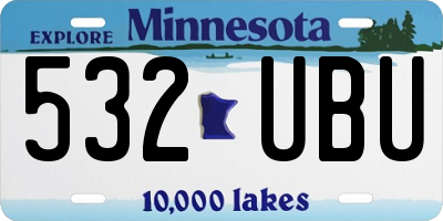 MN license plate 532UBU
