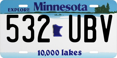 MN license plate 532UBV