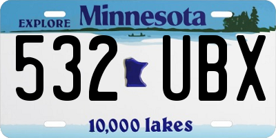 MN license plate 532UBX