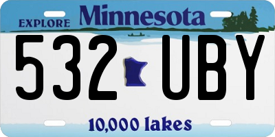 MN license plate 532UBY