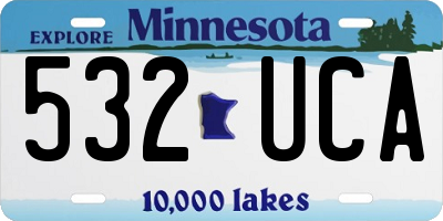 MN license plate 532UCA