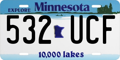 MN license plate 532UCF