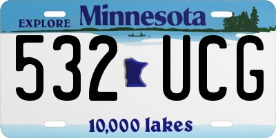 MN license plate 532UCG