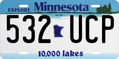 MN license plate 532UCP