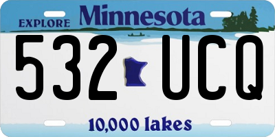 MN license plate 532UCQ