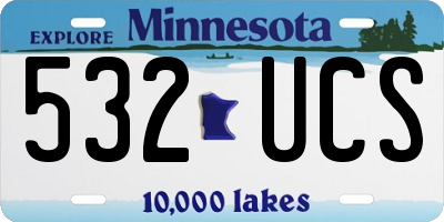 MN license plate 532UCS