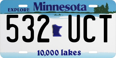 MN license plate 532UCT