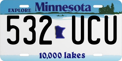 MN license plate 532UCU