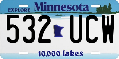 MN license plate 532UCW