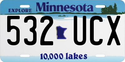 MN license plate 532UCX