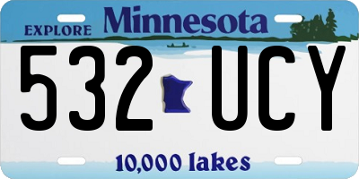 MN license plate 532UCY