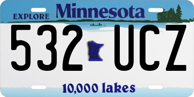 MN license plate 532UCZ