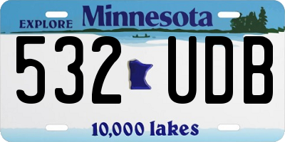 MN license plate 532UDB