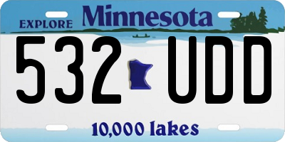 MN license plate 532UDD