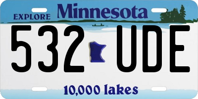 MN license plate 532UDE
