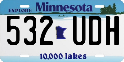 MN license plate 532UDH