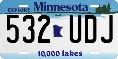 MN license plate 532UDJ