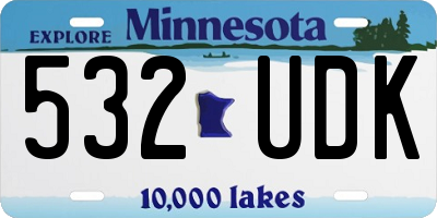 MN license plate 532UDK