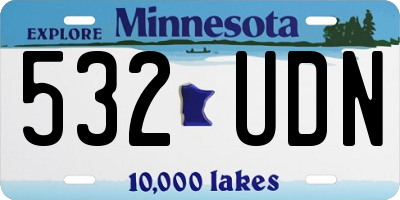 MN license plate 532UDN