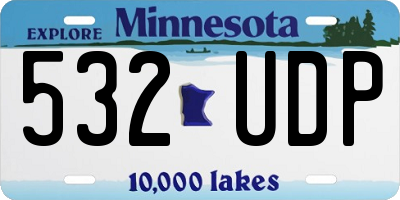 MN license plate 532UDP