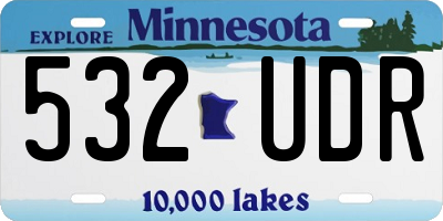 MN license plate 532UDR