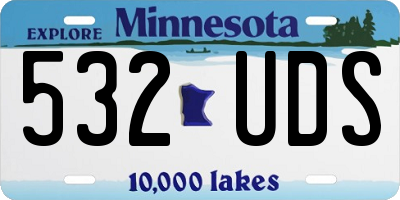 MN license plate 532UDS
