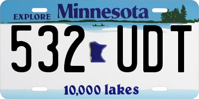 MN license plate 532UDT
