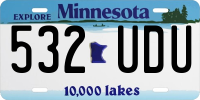 MN license plate 532UDU