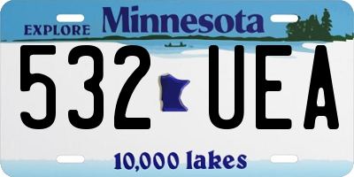 MN license plate 532UEA