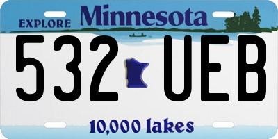 MN license plate 532UEB
