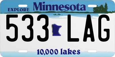 MN license plate 533LAG